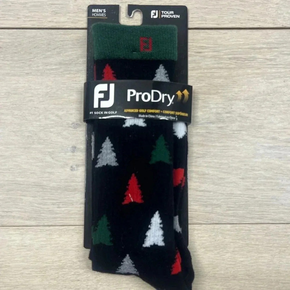 ProDry Golf Socks FootJoy Mens Holiday Crew Socks - Picture 1 of 2